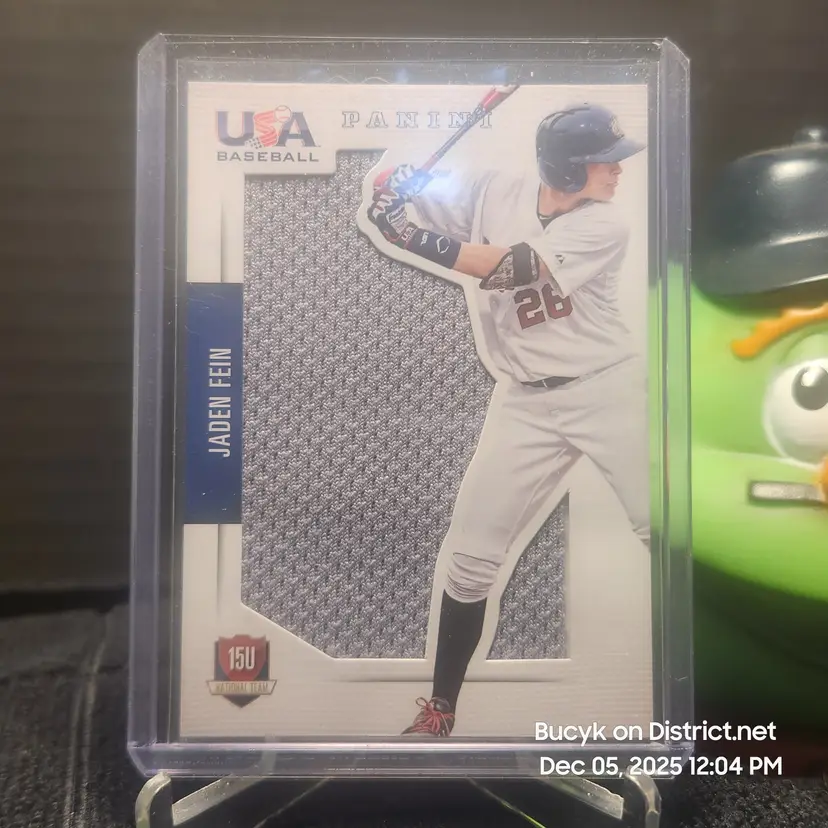 2015 Team USA Jumbo Relic - Jaden Fein Washington Nationals 43/49