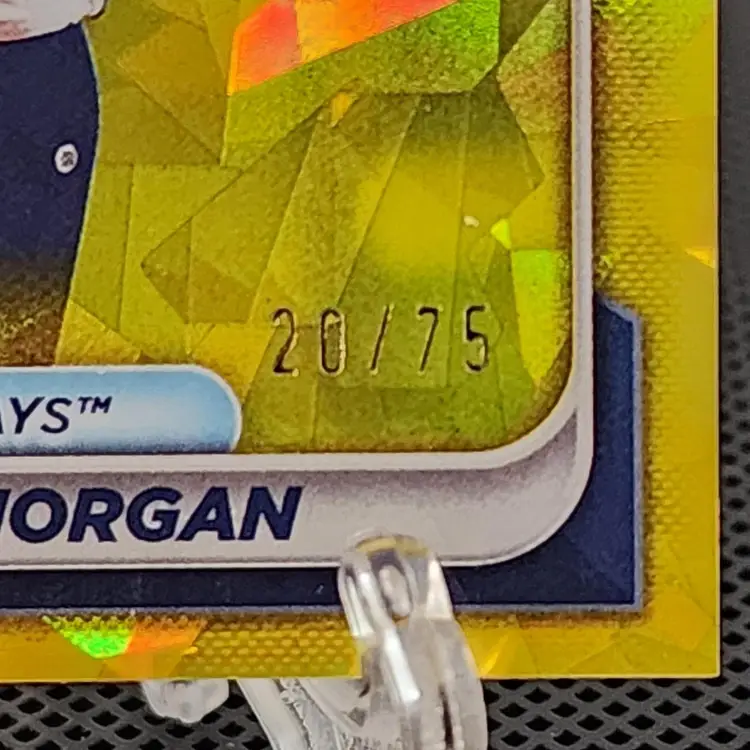 Tre' Morgan 2024 Bowman Chrome Sapphire Yellow Refractor /75 - Rays