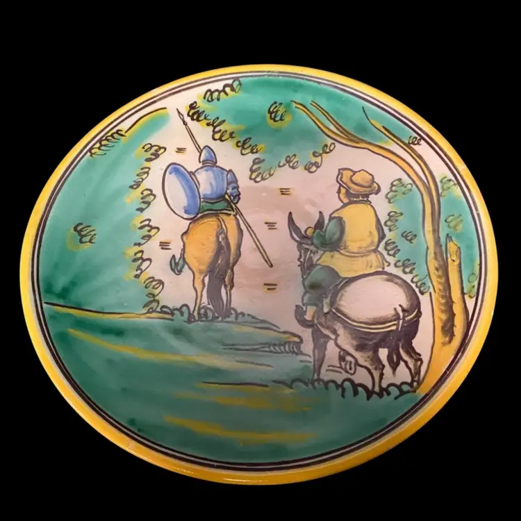 Hand-Painted Design Spanish Majolica Mexican Talavera Pottery 17th Century