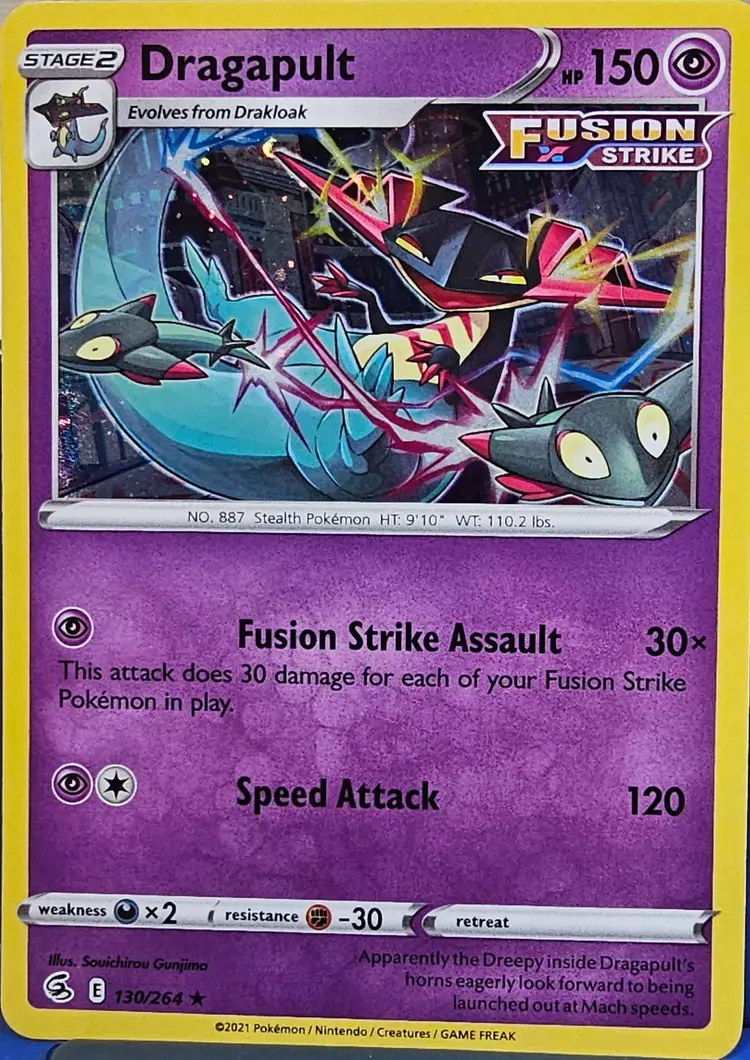 Dragapult Rare Holo Pokemon 130/264 Fusion Strike dd8108