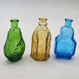 Wheaton bottles vintage lot of three miniature  church balsam