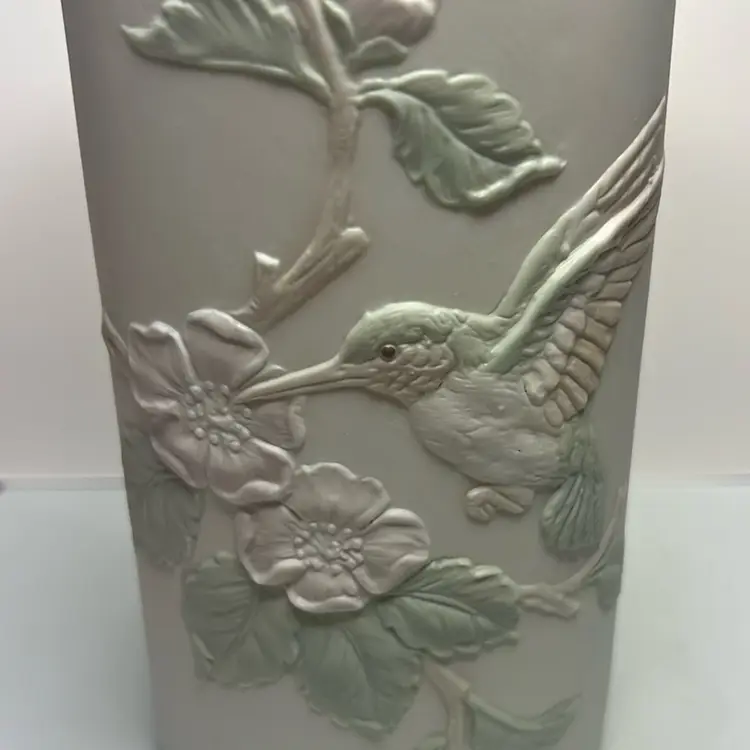 Vintage Porcelain/Bisque Relief Vase - Japan
