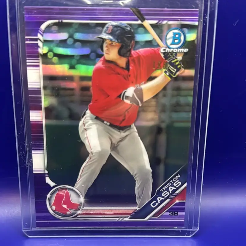 Tristan Casas 2019 Bowman Chrome Purple Refractor #168/250 Boston Red Sox