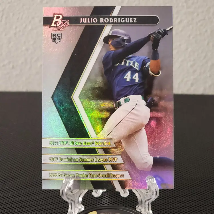 Julio Rodriguez 2022 Bowman Platinum Portfolios Holo SP Rookie Baseball Card - Mariners