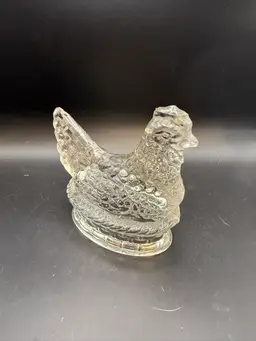 Jeannette Glass Hen On Nest JH Millstein