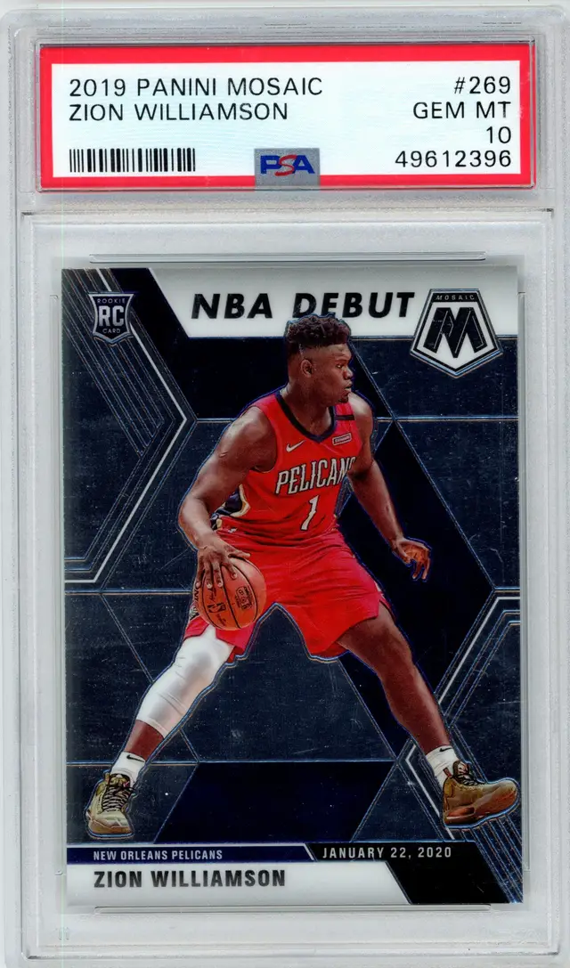 2019 Panini Mosaic ZION WILLIAMSON RC Rookie #269 PELICANS PSA 10 GEM MT