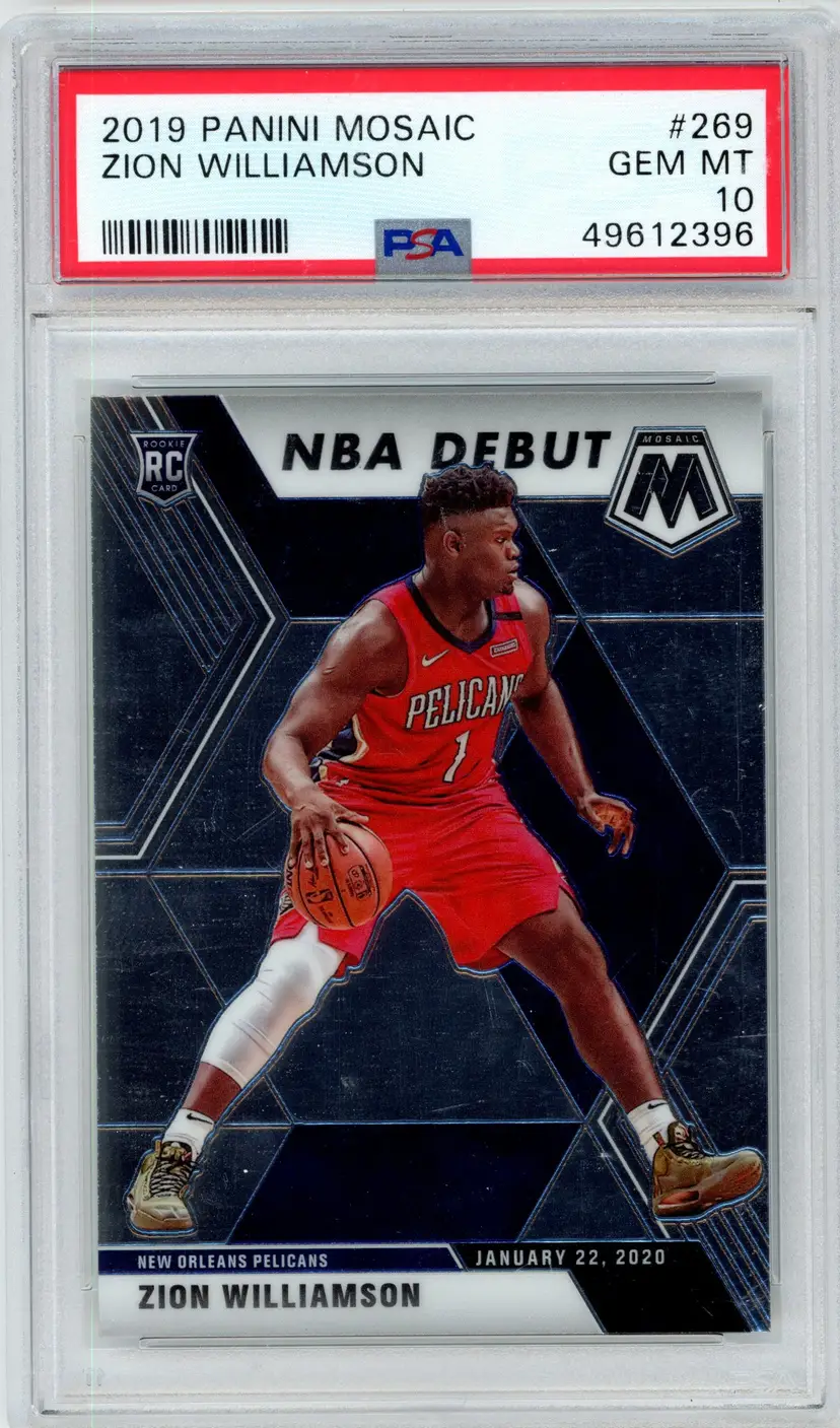 2019 Panini Mosaic ZION WILLIAMSON RC Rookie #269 PELICANS PSA 10 GEM MT