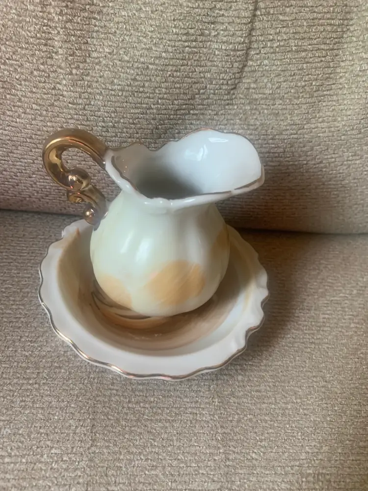 Brinn’s Ceramic Pitcher And Bowl Fruit Theme Japan T-988