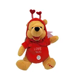 Disney Winnie The Pooh Love Bug Firefly 2000 Valentine Red Pink Bean Bag Plush