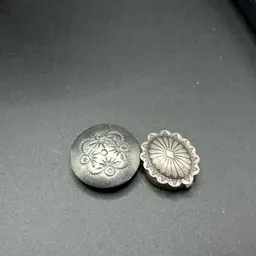 Southwestern Button Covers(2) 925 Silver 8 Grams