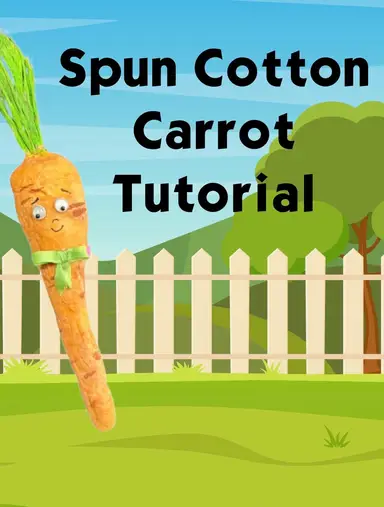Spun Cotton Carrot Tutorial w/ConnieCreates