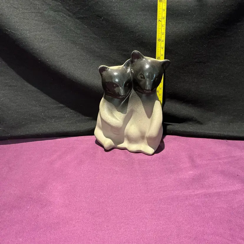 Vintage Pigeon Forge Pottery Tenn Bear Figurine Signed D. Ferguson