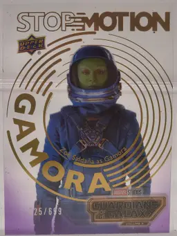 2024 UD Guardians Of the Galaxy Vol 3 Gamora Zoe Saldana 025/699 Stop Motion
