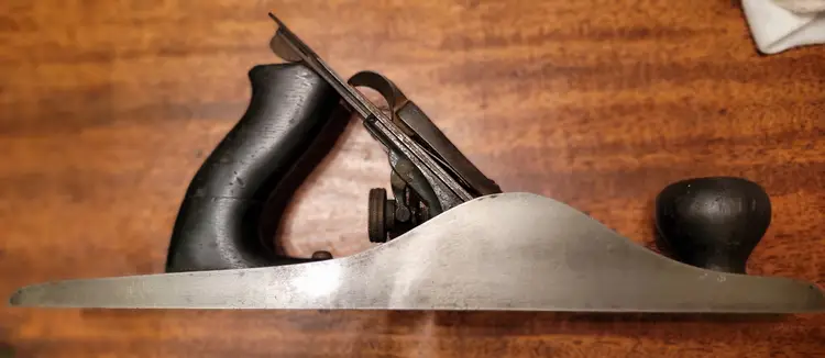 Stanley #5 Ty. 7 Plane Smooth Sole S Foundry Marks Q Logo Iron 3Pat.D Adj. Lever