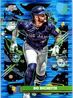 2025 Topps Chrome Cosmic Bo Bichette #16 Blue Moon Refractor Blue Jays #/99