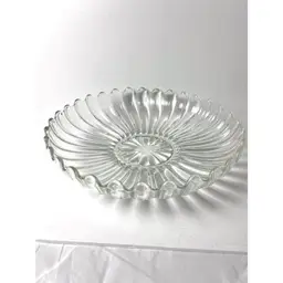 VINTAGE HEISEY Crystolite 12" Flat Float Bowl