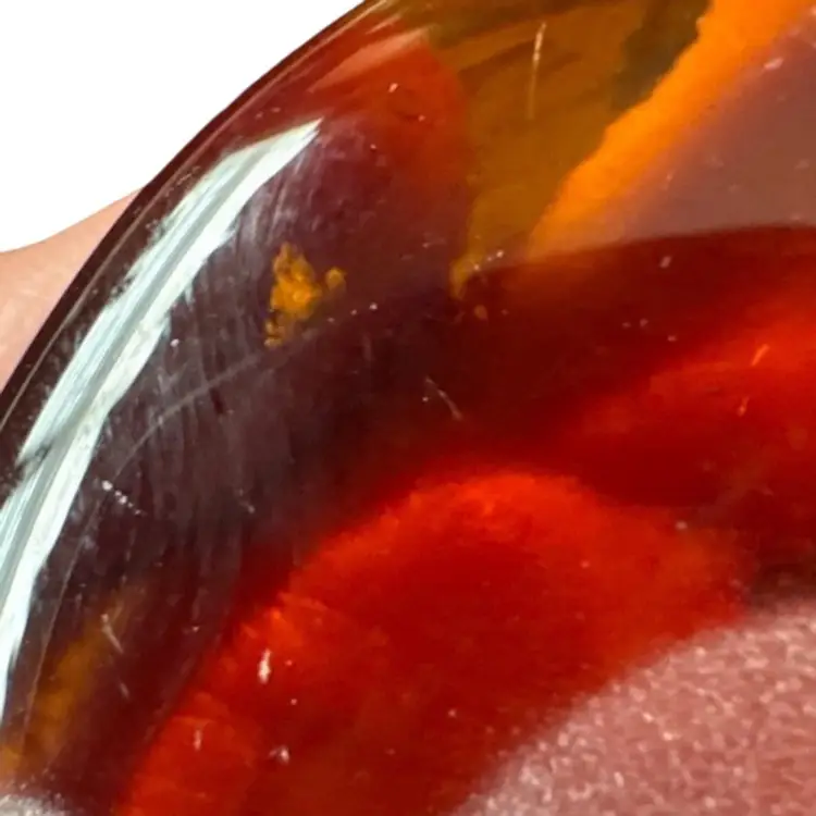 Orange Recycled Glass Disney Mickey Mouse Paperweight 3” Diameter