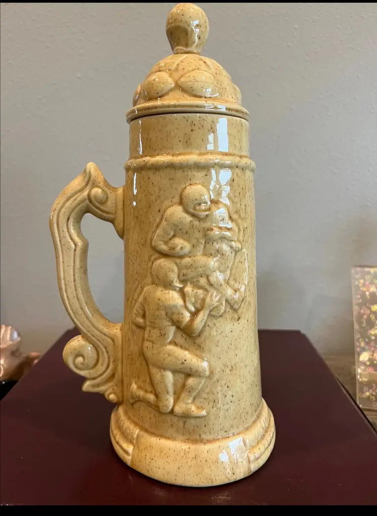 Ceramic Football stein