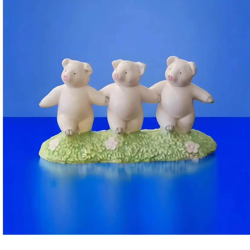 3 Dancing Pigs Department 56 Ceramic Piggies