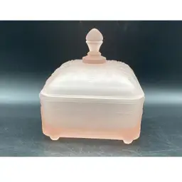 2698-Vintage Indiana Glass Tiara Ink Beehive Candy Dish-Flaws