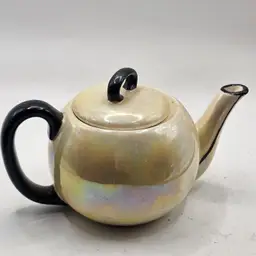 Czech Pottery tea pot with lid Lusterware vintage