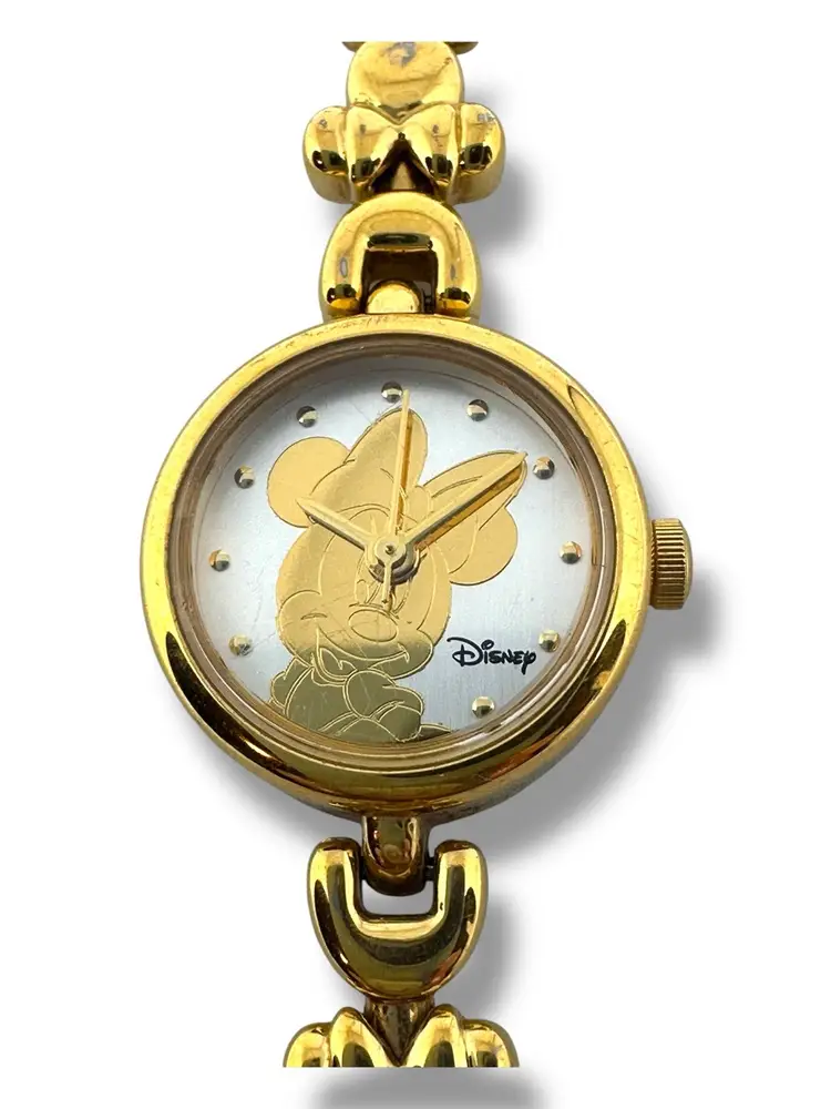 Minnie Mouse SII by Seiko Disney Watch for Women, Small Gold-Tone 20mm Case Size