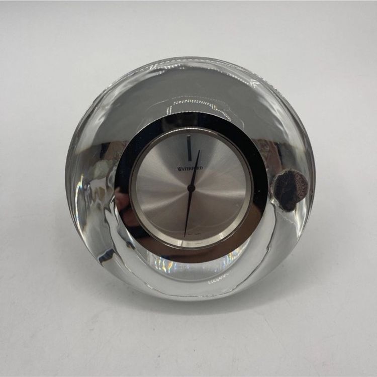Waterford Crystal Vintage Large 5 Diameter Eclipse Clock Paperweight Ireland