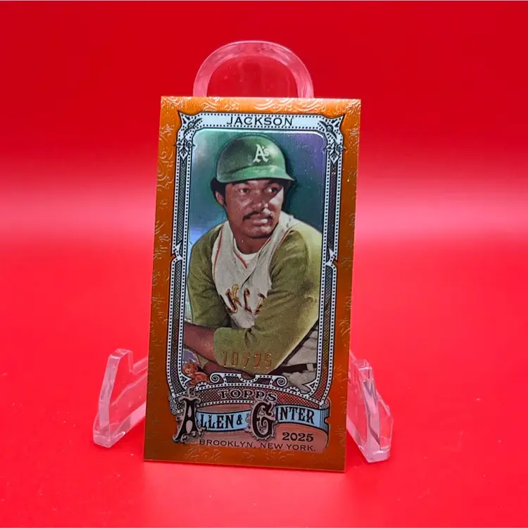 Reggie Jackson 2025 Topps Allen & Ginter Orange Chrome Mini 10/25 Oakland A’s