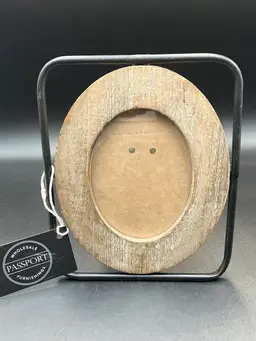 Wood & Metal Oval Frame