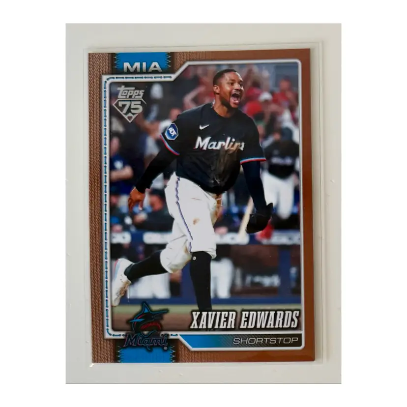 Xavier Edwards Topps Gold /2026 Miami Marlins