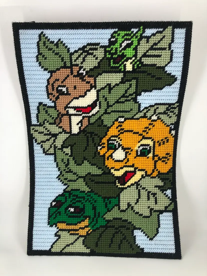 Land Before Time Dinosaurs Needlepoint Wall Tapestry