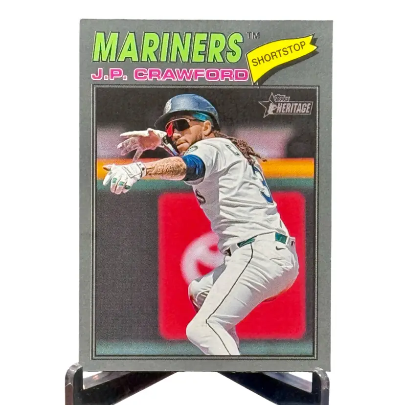 J.P. Crawford 2026 Topps Heritage #289 Dark Gray Border Seattle Mariners