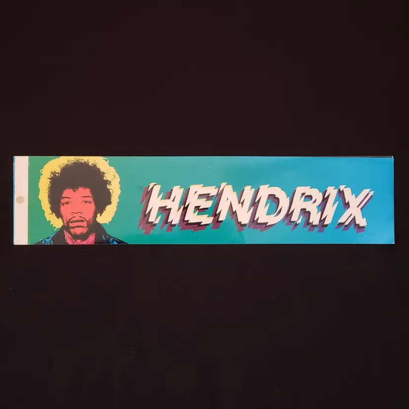 Vintage Jimi Hendrix Bumper Sticker Never Used 12 1/2" x 2 7/8"