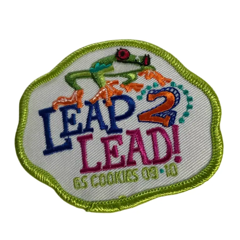 Vintage Scouting Fun Patch : Girl Scout Of The Southwest Council - Leap 2 Lead GS Cookies 09 - 10🍪