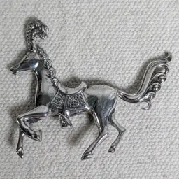 Vintage Lang Sterling Carousel or Circus Horse Brooch Pin