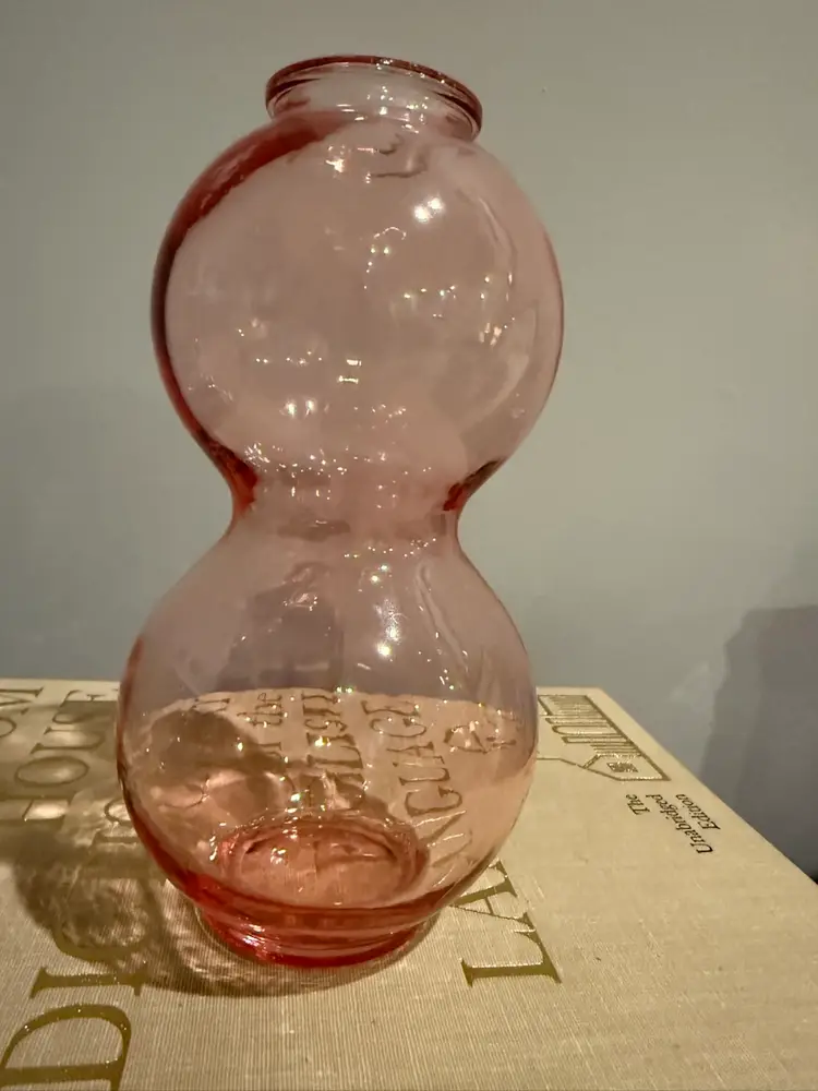 Pink Glass Bubble Vase