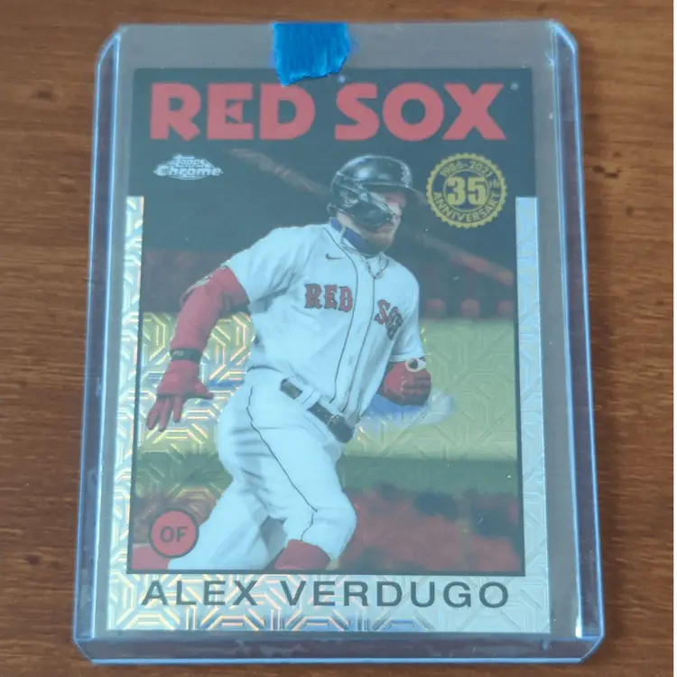 2021 Topps Chrome Alex Verdugo Silver Pack 1986 Mojo Red Sox 86TC-30