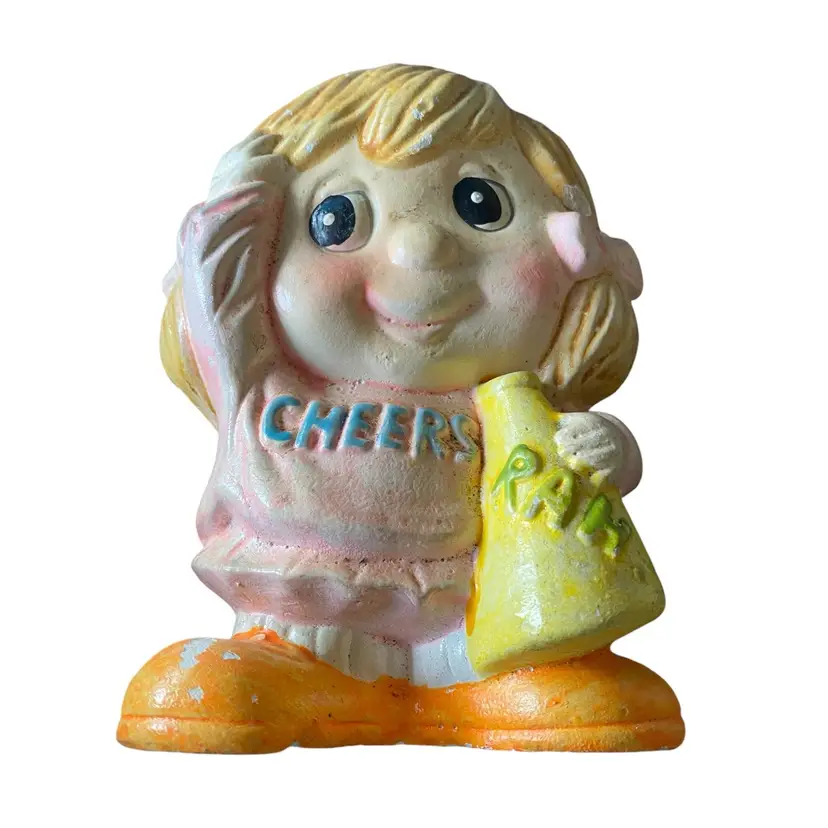 Vintage Cheer Girl Piggy Bank