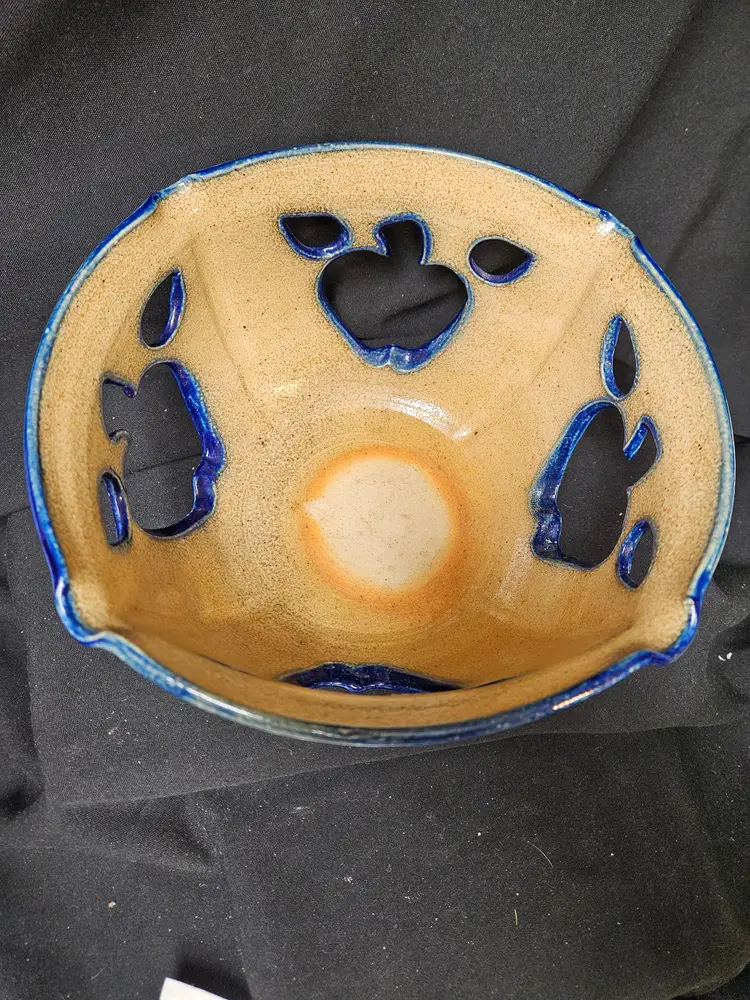 Salt of the Earth Pottery Apple Cutout Bowl - Signed by Heather