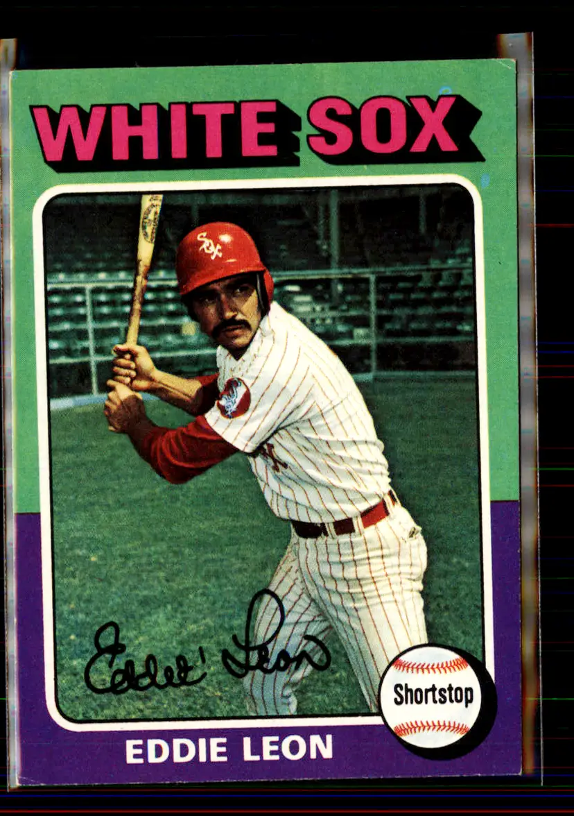 Eddie Leon 1975 Topps #528 - Chicago White Sox - (pk1-60)