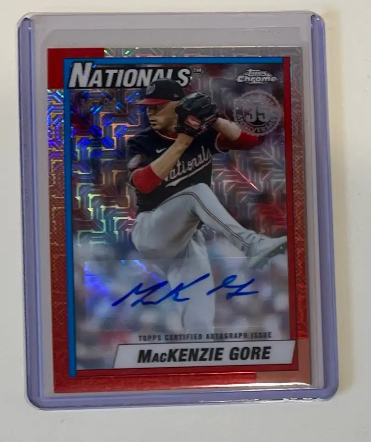 Mackenzie Gore 1990 Topps Silver Pack Auto /99 Washington Nationals