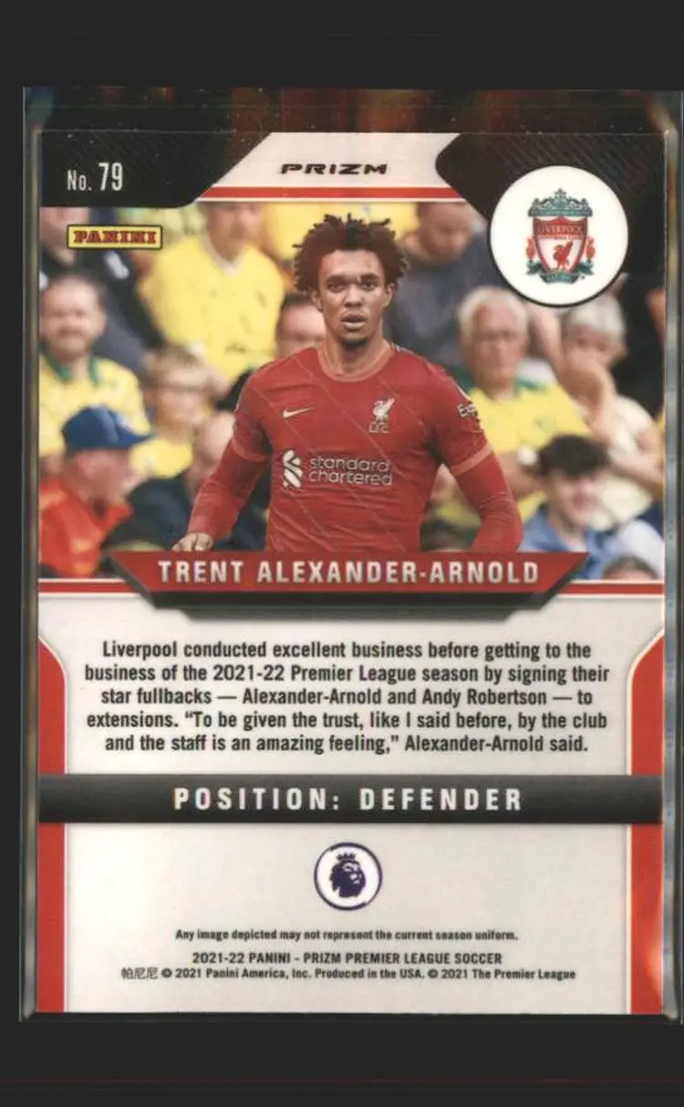 2021-22 Prizm Premier League #79 Trent Alexander-Arnold Green Wave - ( 138 ) - Liverpool
