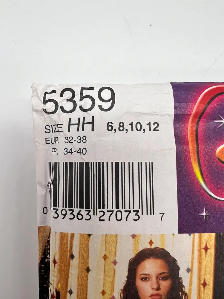 Vintage Simplicity Costume Pattern Genie Belly dance 5359 Size HH 6-12 Uncut