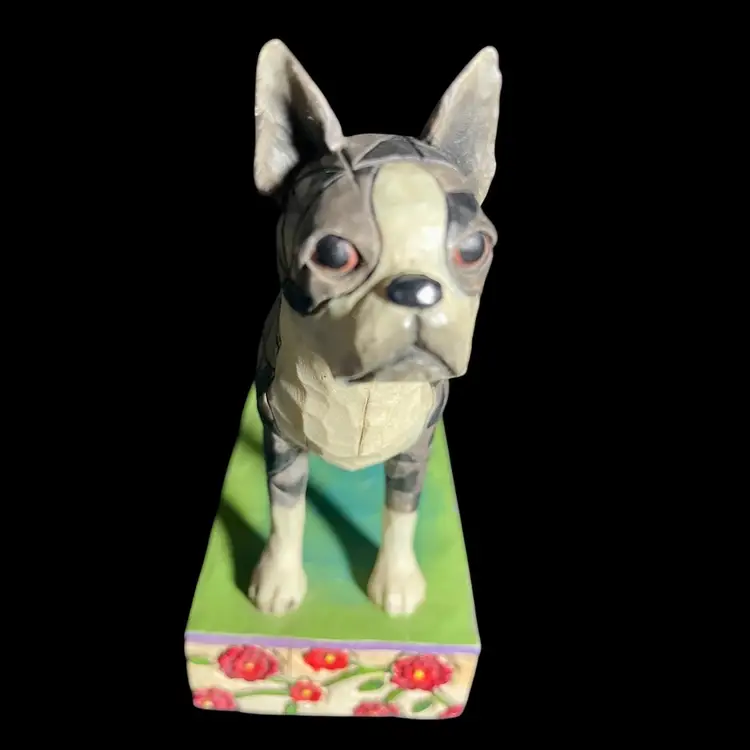 Boston Terrier Figurine by Jim Shore “Charlei” Heartwood Creek Folk Art, 2006