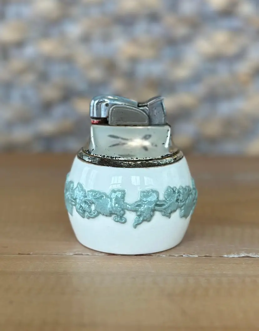 Wedgwood Embossed Queen’s Ware Blue/Green on White Etruria & Barlaston Lighter