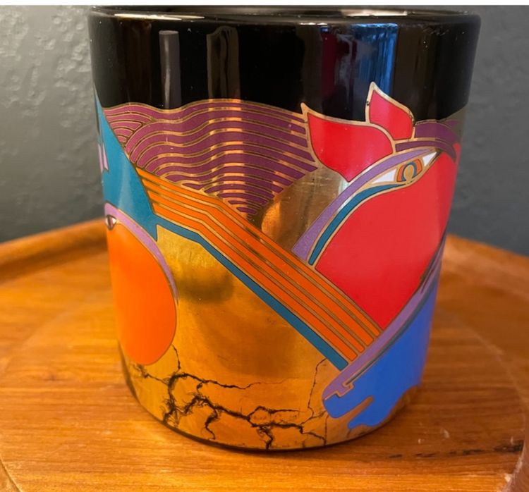 #01 Laurel Burch Persian Horses Coffee Tea Mug Made In Japan
