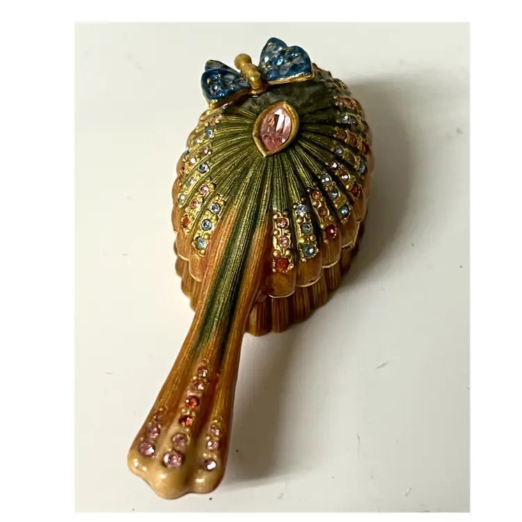 Estee Lauder 'Pleasures' Boudoir Butterfly Compact Solid Perfume Trinket by Jay Strongwater 2005