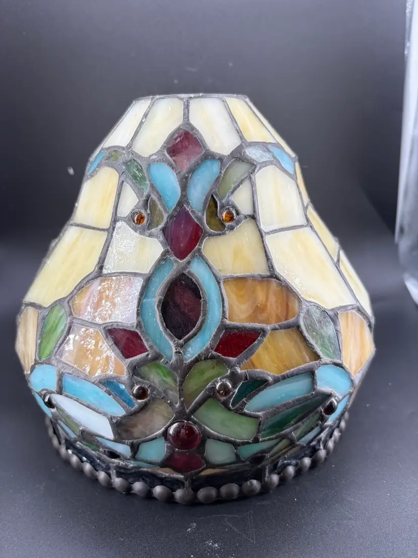 vintage tiffany style stained glass lamp shade