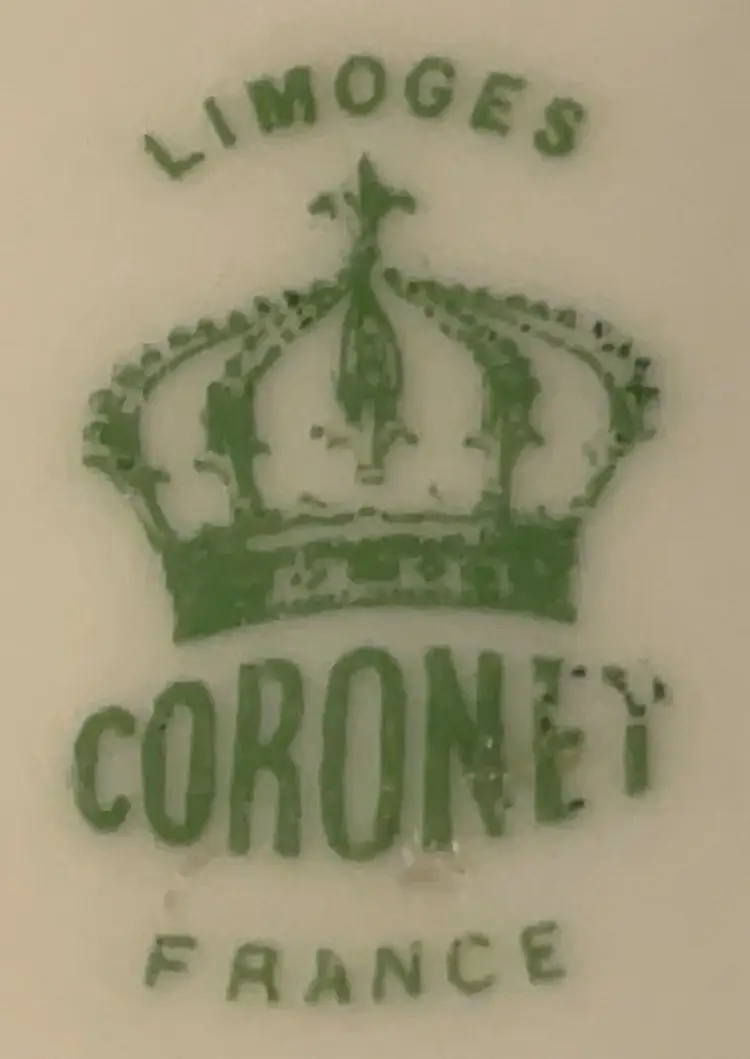 VINTAGE LIMOGES CORONEY FRANCE  LEAF TRINKET PLATE