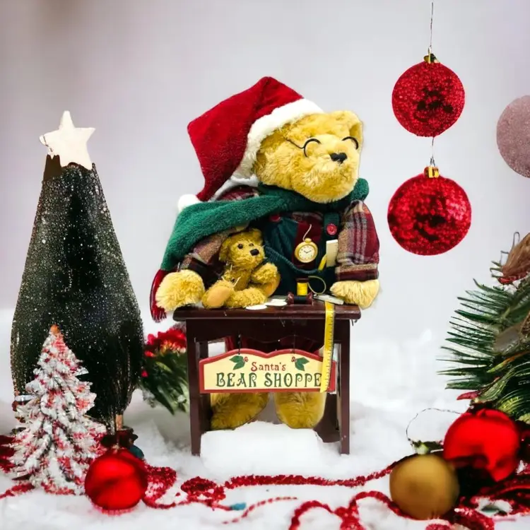 Dan Dee Collector's Choice 28" Large Christmas Bear & Santa's Bear Shoppe